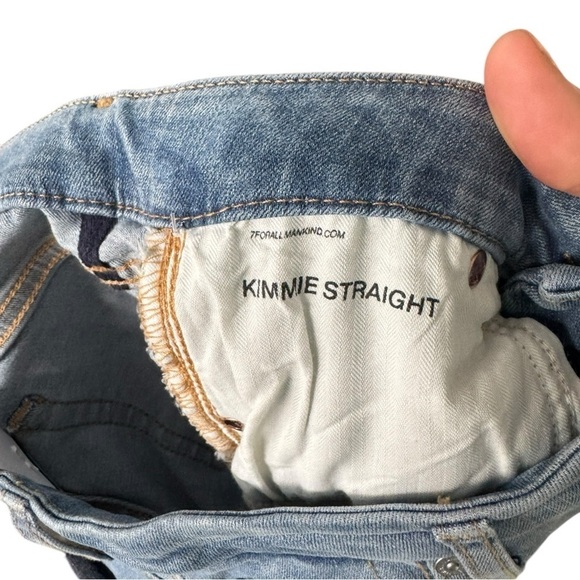 7 for All Mankind Slim Illusion Kimmie 24 Straight Jeans - Picture 8 of 9